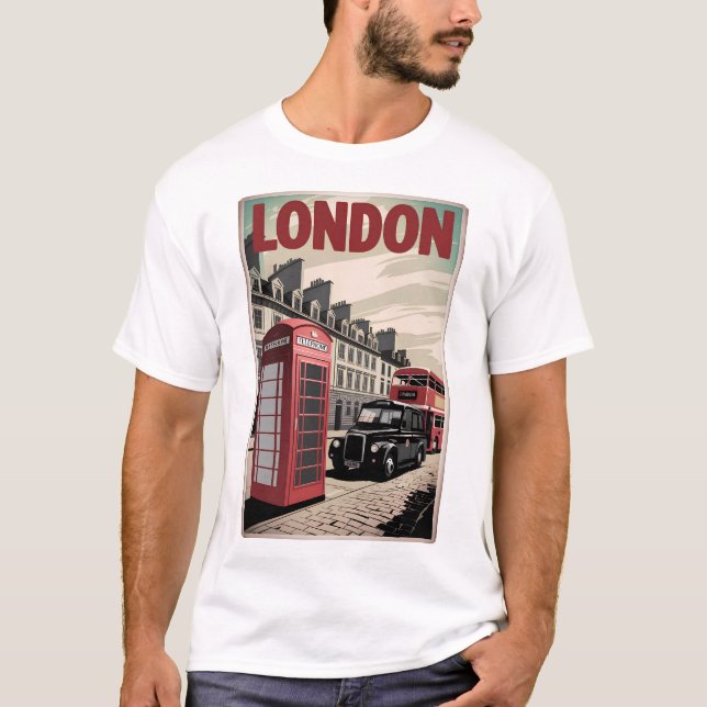 Camiseta Vintage de Londres (Frente)