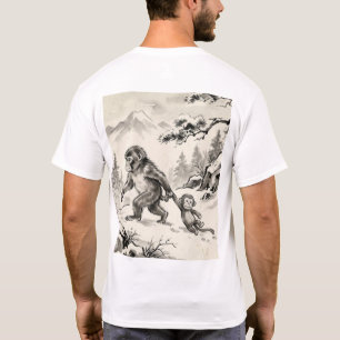 Camiseta Vintage de Macaco Japonês Macaco