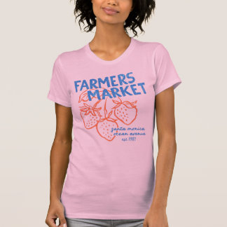 Camiseta Vintage de Morango do Mercado de Produtor