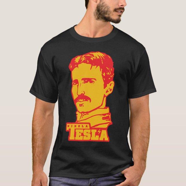 Camiseta Vintage de Nikola Tesla (Frente)