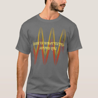 Camiseta Vintage de ondas musicais