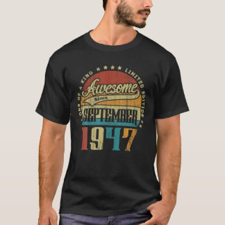 Camiseta Vintage De Setembro De 1947, Uma De Uma Espécie In