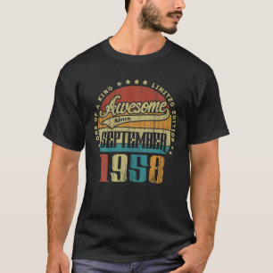 Camiseta Vintage De Setembro De 1958, Uma De Uma Espécie In