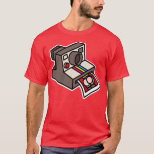 Camiseta Vintage de sexting da antiga escola câmera instant