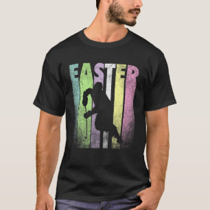 Camiseta Vintage de Skate De Gelo Engraçado Com felz pascoa