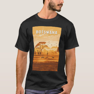 Camiseta Vintage de Viagem de ilustração do Botswana