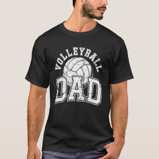 Camiseta Vintage de Vôlei de Bola de Tê Pai Pai Fã