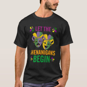 Camiseta Vintage Deixa Os Shenanigans Começarem A Mardi Gra