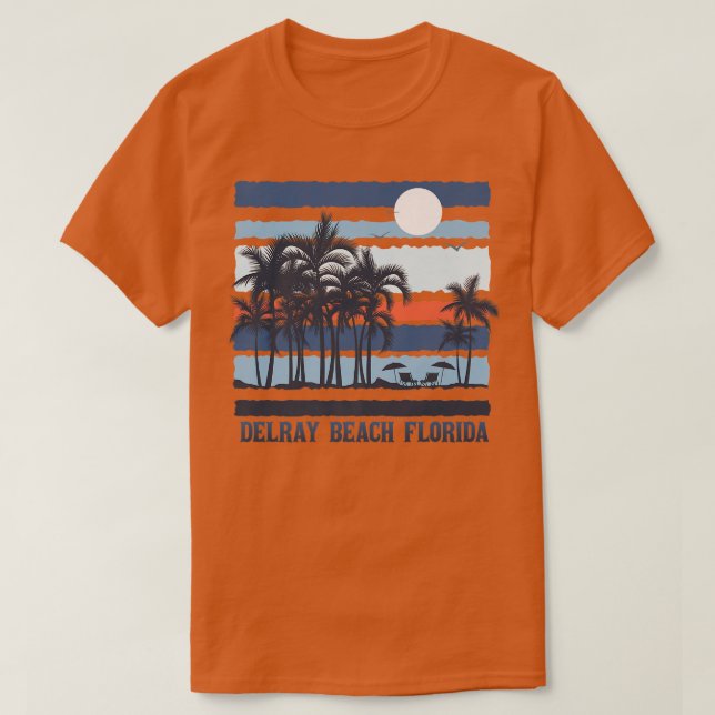 Camiseta Vintage Delray Beach Summer 80s Beach Souv (Frente do Design)