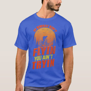 Camiseta Vintage Descida Mountain Bike Sunset Cyclist Bicy