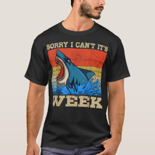 Camiseta Vintage Desculpe Por Não Conter Seu Tubarão-Retro