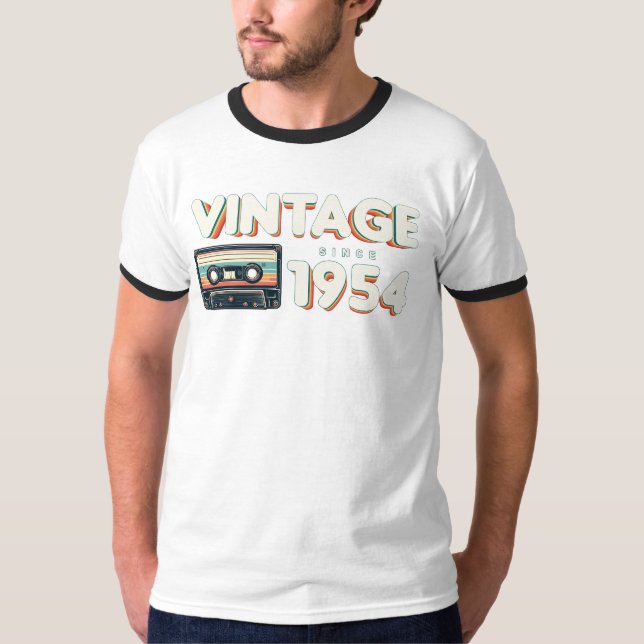 Camiseta Vintage desde 1954 Nostalgic & Vintage Music Birth (Frente)