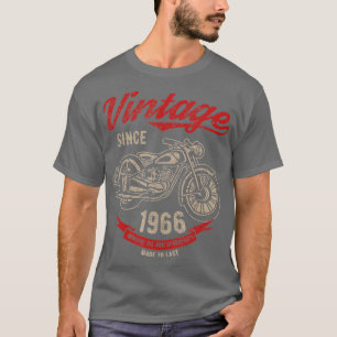 Camiseta Vintage Desde 1966, Aniversário Gift Motocicleta