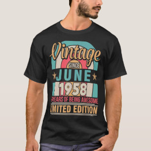 Camiseta Vintage Desde Junho De 1958 Aniversário De 64 Anos