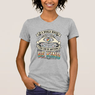 Camiseta Vintage Desenho Coração Arco-Íris Mãos Se