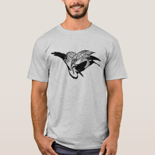 Camiseta Vintage - Desenho japonês de uma grua