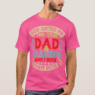 Camiseta Vintage Deus Me Deu Dois Títulos Pai E Avô F