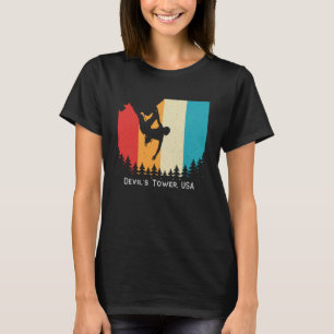 Camiseta Vintage Devil Tower USA Rock Escalada
