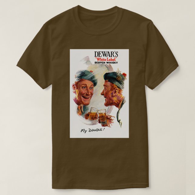 Camiseta Vintage Dewars Scotch Whisky Advert (Frente do Design)