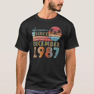 Camiseta vintage dezembro 1987 92 anos 35 anos