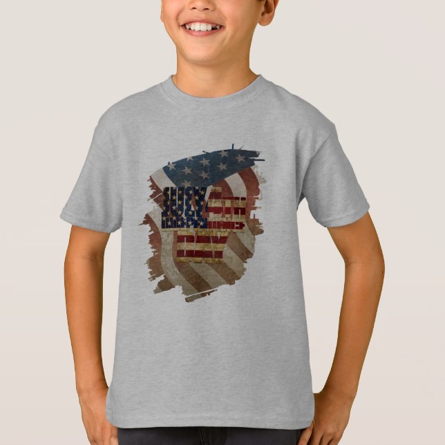 Camiseta Vintage, dia 4 de julho, Dia da Independência Desi (Frente)