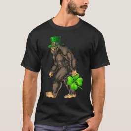 Camiseta Vintage Dia de São Patrício Bigfoot Sasquatch Iris