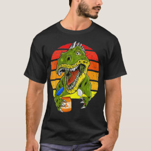 Camiseta Vintage Dinosaur Eating Peanut Butter Funny Food L