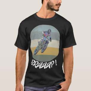Camiseta Vintage Dirt Bike BrapBraap Funny Motocross