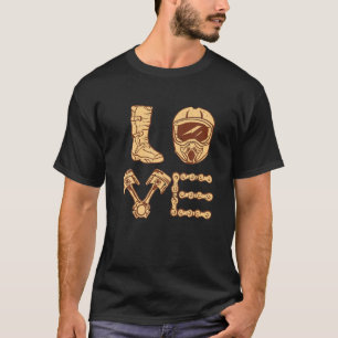 Camiseta Vintage Dirt Bike - Eu Amo Motocross Motorcycle Gi