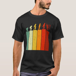 Camiseta Vintage Disk Golf Retro Evolution Mens Mulheres