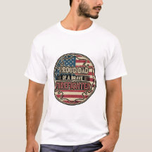 Vintage Distressed American Flag Firefighter Dad