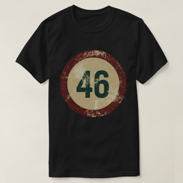 Camiseta Vintage Distressed Number 46 (Frente do Design)