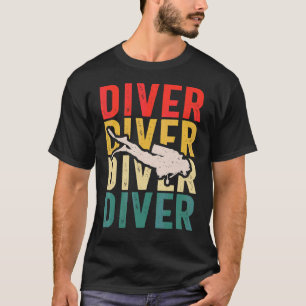 Camiseta Vintage Divin Men Divers Women Retro Scuba Divin