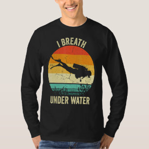 Camiseta Vintage Diving Scuba Dive I Respira Submarino