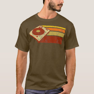 Camiseta Vintage DJ Turntable T Shirt Cores Quentes