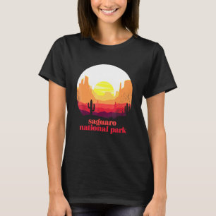 Camiseta Vintage do deserto do Parque Nacional do Saguaro
