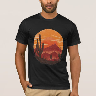 Camiseta Vintage do Deserto do Sudoeste ao Pôr do