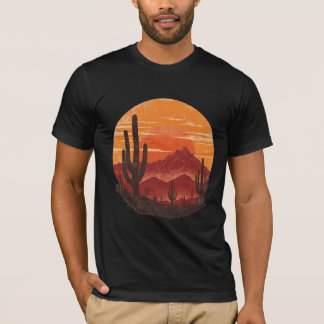 Camiseta Vintage do Deserto do Sudoeste ao Pôr do