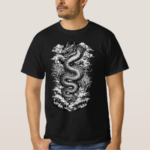 Camiseta Vintage do Dragão Japonês Irez Tradicio