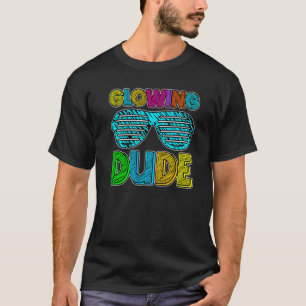 Camiseta Vintage do Dude Party 80s retrorativo colorido
