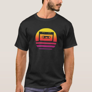 Camiseta Vintage do estilo retro cassete