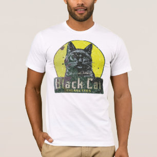 Camiseta Vintage do gato preto