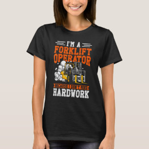 Camiseta Vintage do operador de caminhão de empilhadeira ce