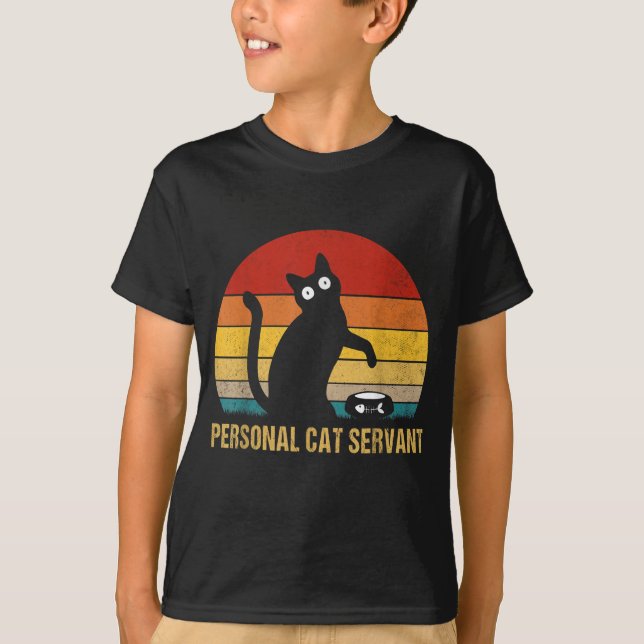 Camiseta Vintage do Personal Cat Servant (Frente)