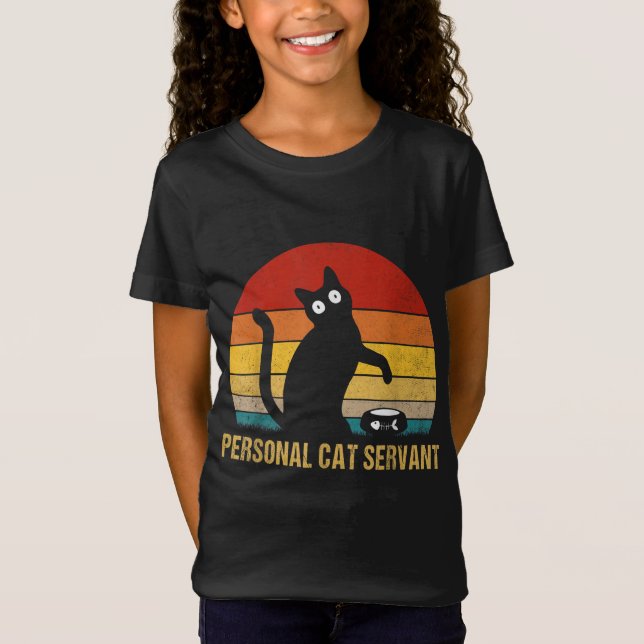 Camiseta Vintage do Personal Cat Servant (Frente)