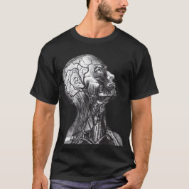 Camiseta Vintage do pescoço da cabeça da anatomia médica