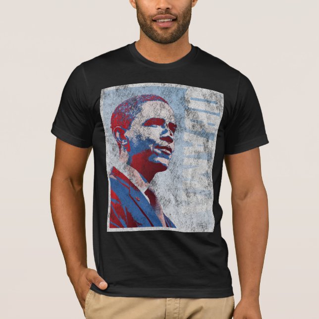 Camiseta Vintage do presidente Barack Obama (Frente)