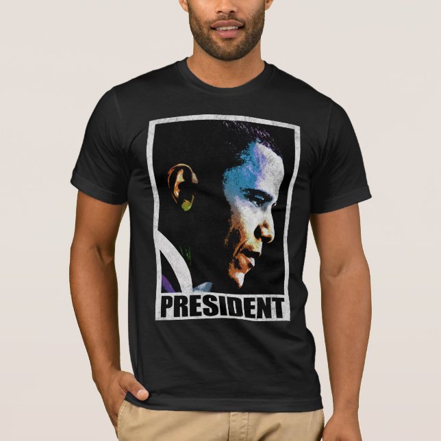 Camiseta Vintage do presidente Barack Obama (Frente)