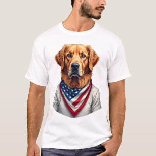 Camiseta Vintage do Retriever Dourado Canino Ameri