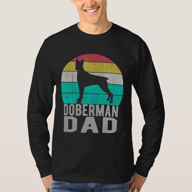 Camiseta Vintage Doberman Pinscher Pai Retro (Frente)